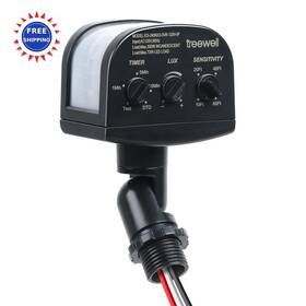 Treewell Tmdl240c 240 Degree Motion Sensor Adjustable Lux 5 300 Time Detection 60 Feet