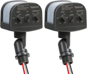 Tmdl242a Treewell 2 Pack 240-degree Motion Sensor Adjustable Lux 5-300 And Tilt Up To 60 Feet Range
