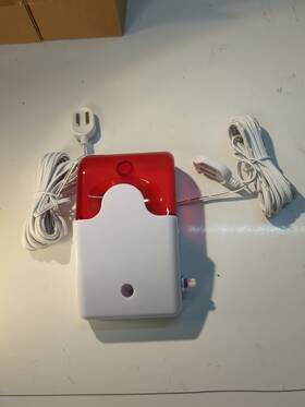 Tuehakny 711181969689 High Water /leak Sensor Detector Alarm 120 Db Red Strobe Siren Adjustable New