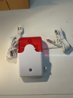 Tuehakny 711181969689 High Water /leak Sensor Detector Alarm 120 Db Red Strobe Siren Adjustable New