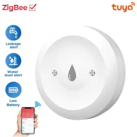 Turbo-roofinds 445012185117 Tuya Smart For Zigbee Water Sensor Flood Leakage Detector App Remote Monit