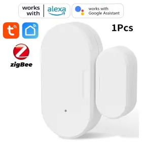 Turbo-roofinds 711181112672 Tuya Zigbee Smart Door Window Sensor Open Closed Detectors Home Secur