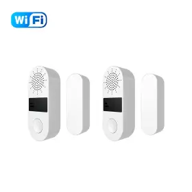 Turbo-roofinds 726084646254 Tuya Wifi Door Window Sensor 130db Sound Light Alarm Wireless Detector Smar