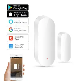 Turbo-roofinds 744110967296 Tuya Smart Wifi Door Sensor Home Open Close Detector Smartlife App Control