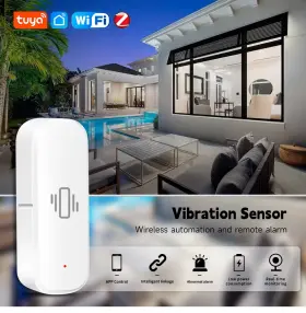 Unique Trendy 1 313103864869 Tuya Smart Life Vibration Sensor Zigbee Wifi Monitor App Control Sec