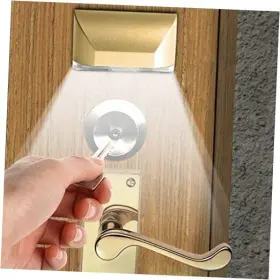 Updd 028241926002 Led Intelligent Keyhole Light Lamp Door Lock Sensor - Battery Gold