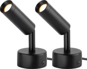 Urtom 767087225138 2 Pack Indoor Spotlight Led Up Lights For Plant 120v Floor Spot Black