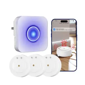 Us E 719986934734 Wifi Water Leak Detector Alarm With 110db Adjustable 492ft Transmissi