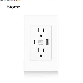 Usa-viralfinds 313038788728 Us Standard Wall Socket With Usb Type-c Charging Port 5v 2.1a 118mm 75mm Firepr Usa-viralfinds 313038788728 Us Standard Wall Socket With Usb Type-c Charging Port 5v 2.1a 118mm 75mm Firepr