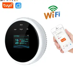 Usa-viralfinds 744759915238 Tuya Wifi Natural Gas Leakage Detector Sensor Smart Alarm Fire Security Digi