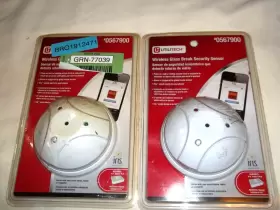 0567900 Utilitech Pair Of Wireless Glass Break Security Sensors Nip #0567900