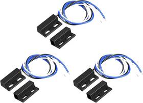 Uxcell 752374527323 3pcs Wired Door Contact Sensor No Nc Surface Mount Magnetic Reed Switch Black