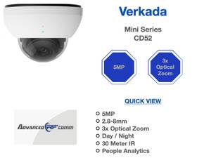Verkada Cd52 Ai Cm52 5mp Advanced Analytics Outdoor Color Day Night Network Camera