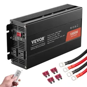 Vevor 197988193562 Pure Sine Wave Inverter 1000 Watt Dc 12v To Ac 120v Power With
