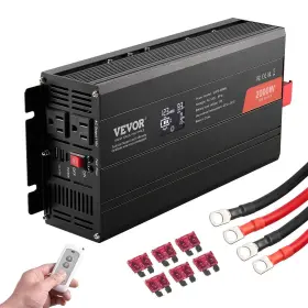 Vevor 197988194651 Pure Sine Wave Inverter 2000 Watt Dc 12v To Ac 120v Power With