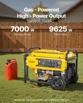 Vevor Gf9700e-a2 Portable Generator 9625w Peak Watt Home Backup Generators For