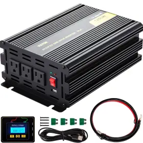 Gym-1250w Vevor Power Inverter 1250w Modified Sine Wave Dc 12v To Ac 120v Car