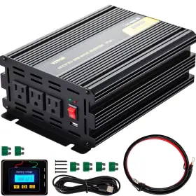 Gym-2500w Vevor Power Inverter 2500w Modified Sine Wave Dc 24v To Ac 120v Car