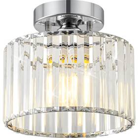 Violoemi 20250402003 Crystal Chrome Semi Flush Mount Ceiling Light Modern 22cm
