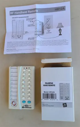 0-1012-1 Visonic In Original Box - Palmpad Hand Remote With Instructions