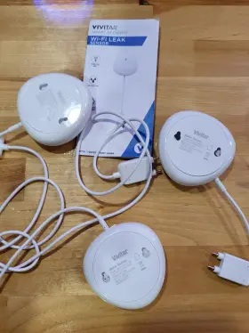 Vivitar 614198353734 Smart Leak Water Sensor Quantity 3 Audio Alarm And Wifi Alerts