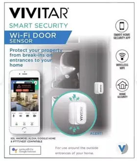 Wt06 Vivitar 681066386767 Smart Home Security Wifi Door Sensor - White Wt06 Vivitar 681066386767 Smart Home Security Wifi Door Sensor - White