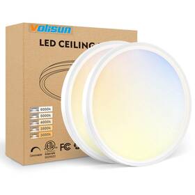 Volisun 21415zm 2pack 5cct Led Flush Mount Ceiling Light 7 Inch 7in-2 Pack White