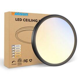Volisun 21419zm 5cct Led Flush Mount Ceiling Light 7 Inch Dimmable 7in-1 Pack Black