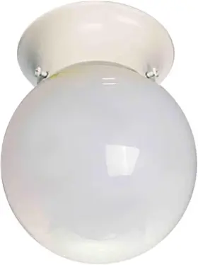 V7308-6 Volume Lighting 1-light Flush Mount Ceiling Fixture White