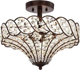 Warehouse Of Tiffany Cm214/4rb Maica Rustic Bronze 4-light Abstract Brown