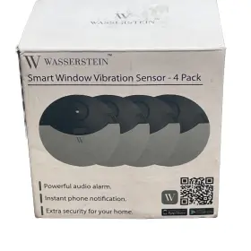 Wasserstein 895230303849 Smart Window Alarm With Vibration Sensor - 130 Db 4-pack