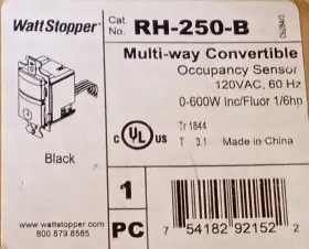 Rh-250-b Watt Stopper Multi Way Convertible Occupancy Sensor - New