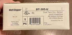 Dt-305-u Wattstopper Watt Stopper Dual Tech Occupancy Sensor 360 Degree Coverage White