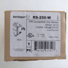 Wattstopper Rs250-wpir Watt Stopper Convertible Occupancy Sensor 0-600 Watts 120 Volts Ac