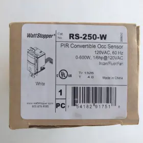 Rs250-wpir Wattstopper Watt Stopper Convertible Occupancy Sensor 0-600 Watts 120 Volts Ac