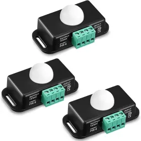 Timer-01 Weewooday 3 Packs 12 V 24 Pir Sensor Adjustable Led C Black Infrared Motion Detector Bod