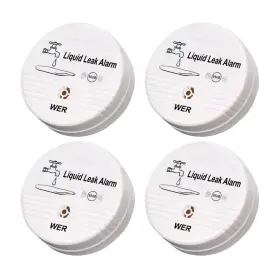 Wer 633252106826 Water Leak Alarm Sensor Battery Operated Alert 90db Detector For