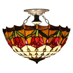 S03016c02 Werfactory Tiffany Ceiling Light Fixture Red Large Tulip S030 Series