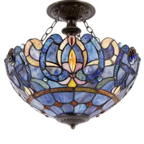 S55816c02 Werfactory Tiffany Ceiling Light Large Blue Purple Cloudy S558 Series S55816c02 Werfactory Tiffany Ceiling Light Large Blue Purple Cloudy S558 Series