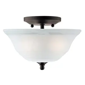 6622300 Westinghouse Lighting Wensley Two-light Interior Semi-flush White