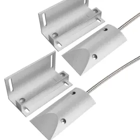 Wesua 735083418519 2 Sets Overhead Garage Door Contacts Wired Magnetic Switch Alarm Sensor With