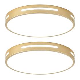 Wheatronic C14g2p Gold Led Ceiling Light Fixture Flush Mount 15 15inch 2pack