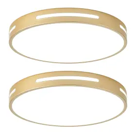 C14g2p Wheatronic Gold Led Ceiling Light Fixture Flush Mount 15 15inch 2pack