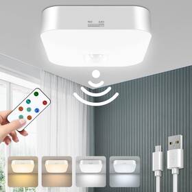 Whitepoplar 768619902930 Motion Sensor Rechargeable Ceiling Light Indoor With Multicolor