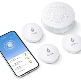 Winees 738082170846 Wifi Water Leak Detector 3 Pack Sensors With 100db Adjustable A Winees 738082170846 Wifi Water Leak Detector 3 Pack Sensors With 100db Adjustable A