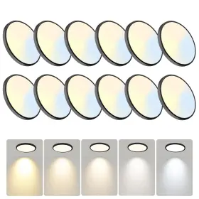 Xdd-1 Wkoncldy 7.5inch Led Ceiling Lights 5 Colors 7.5in-12pack Black