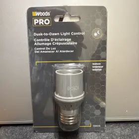 59404wd Woods 59404 Light Socket With Photocell Sensor Indoor - Quantity 1