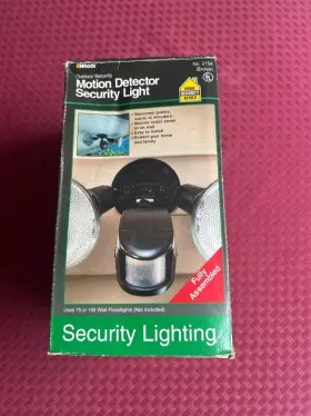 2154 Woods Industries New Vintage Outdoor Security Motion Detector Light # Brown