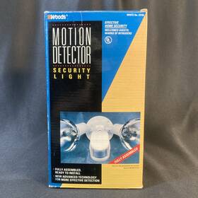 Woods Industries 23195 New #2319 Outdoor Security Light Motion Detector Kit White 80 Feet 110 Deg