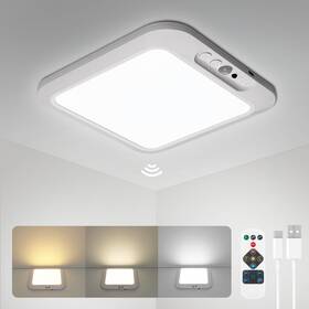 Wowatt Wl0301121 Rechargeable Battery Operated Ceiling Light 1 Pack 3cct-square